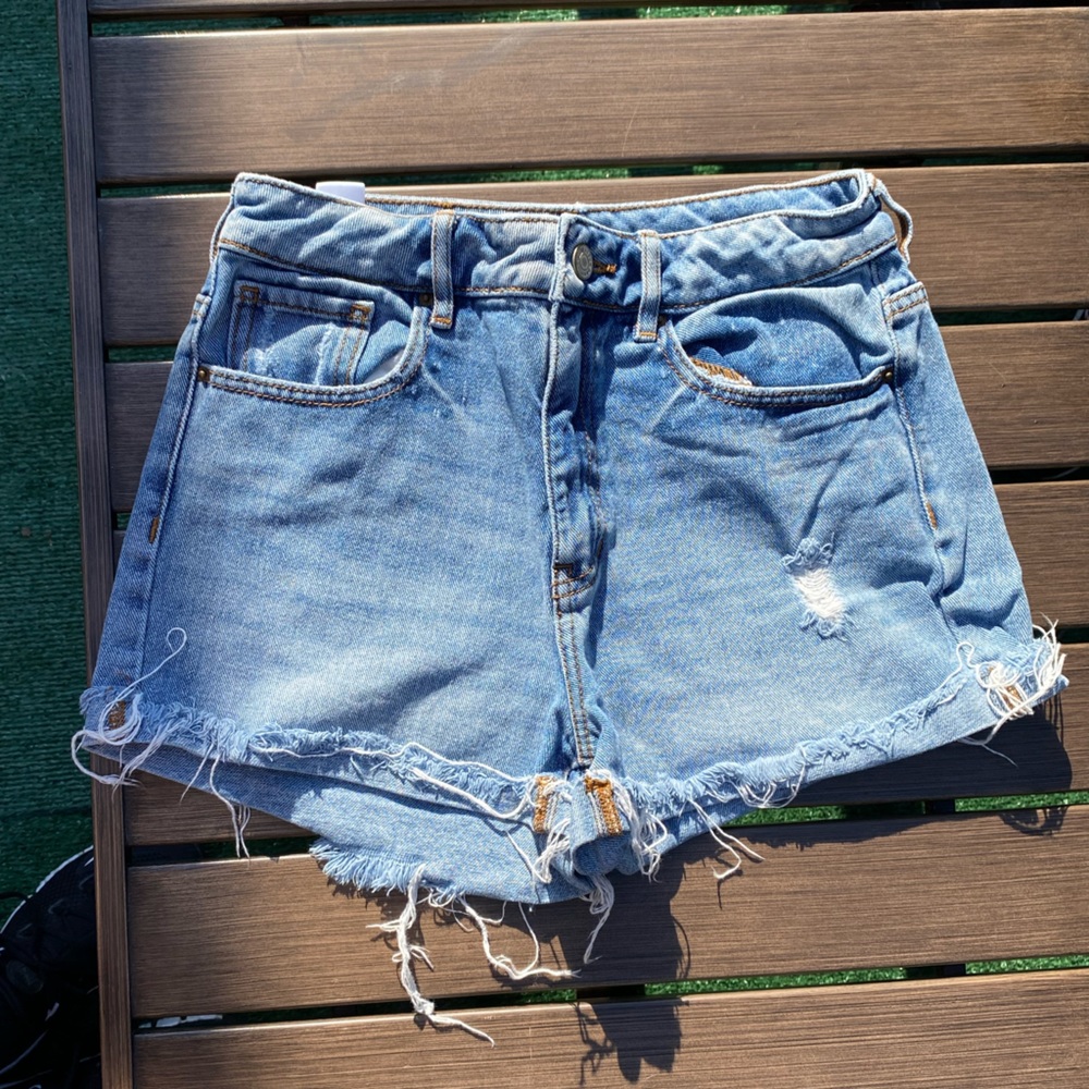 Pacsun blue slightly distressed denim shorts